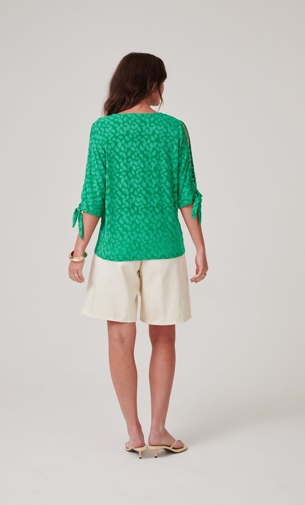 Burnout Jersey Tie Cuff Top