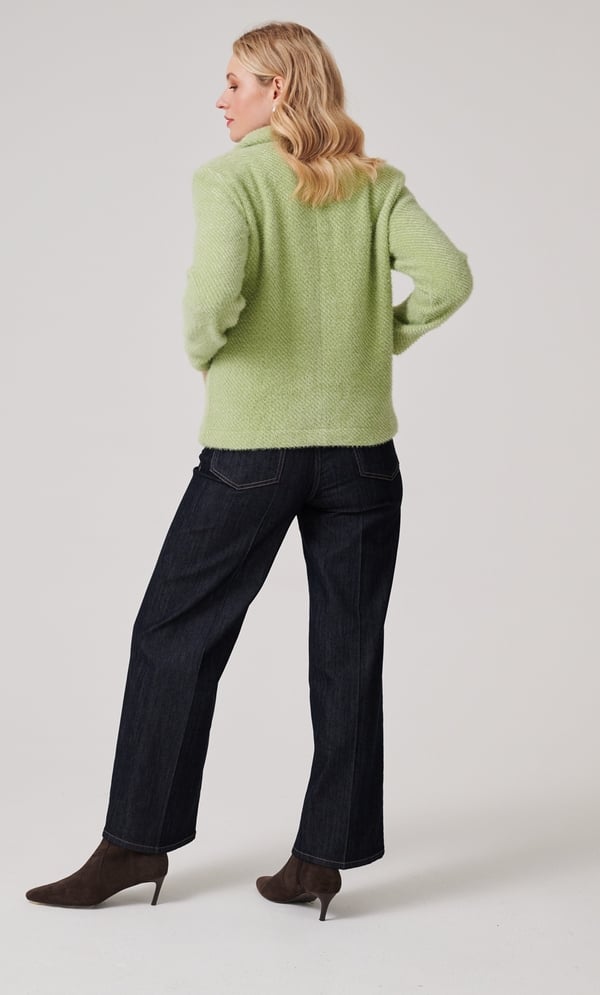 Collared Knit Jacket