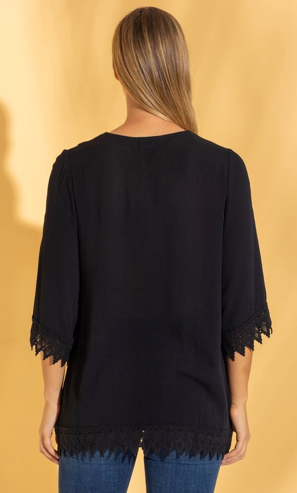 Boho Lace Trim Top