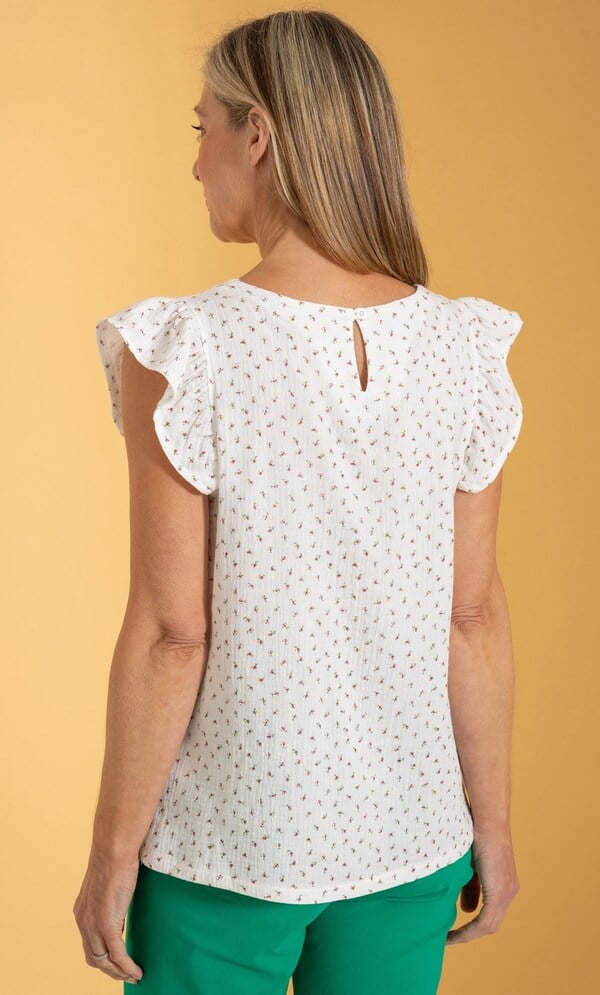 Anna Rose Floral Printed Cotton Top