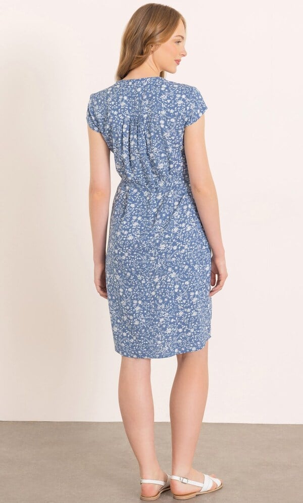 Dainty Floral Printed Short Sleeve Dress