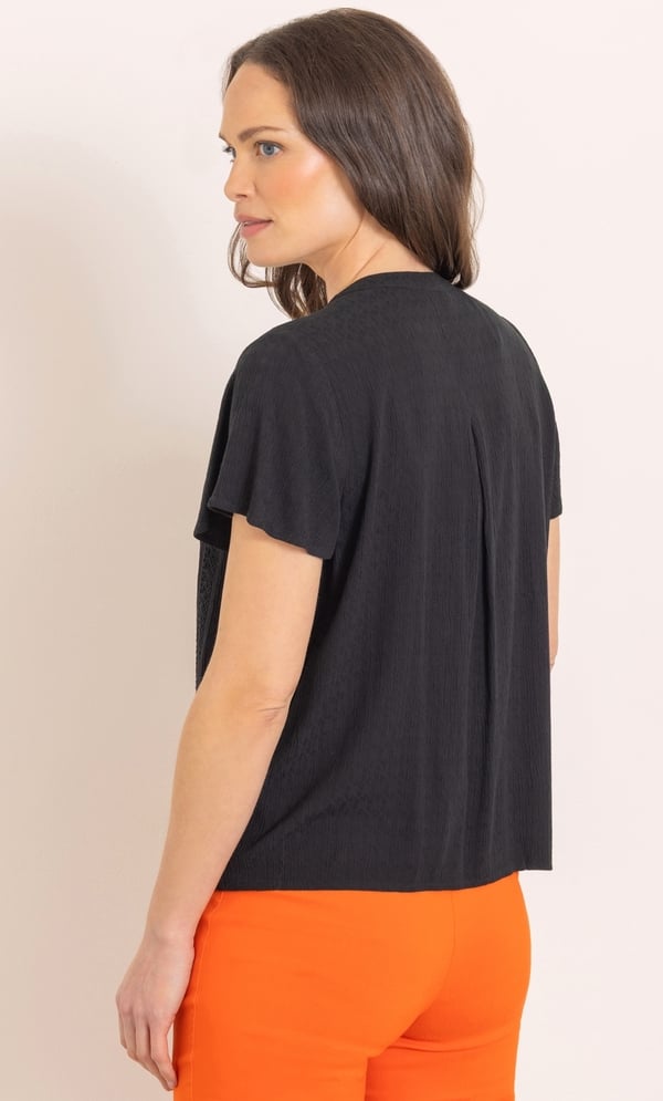 Tie Front Short Sleeve Blouse