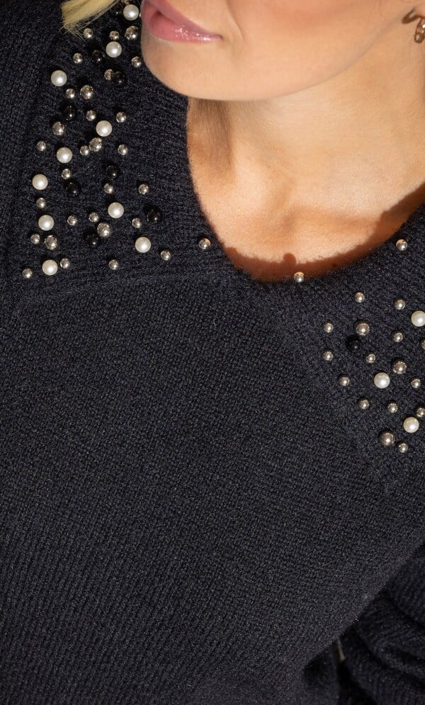 Embellished Collar Jumper