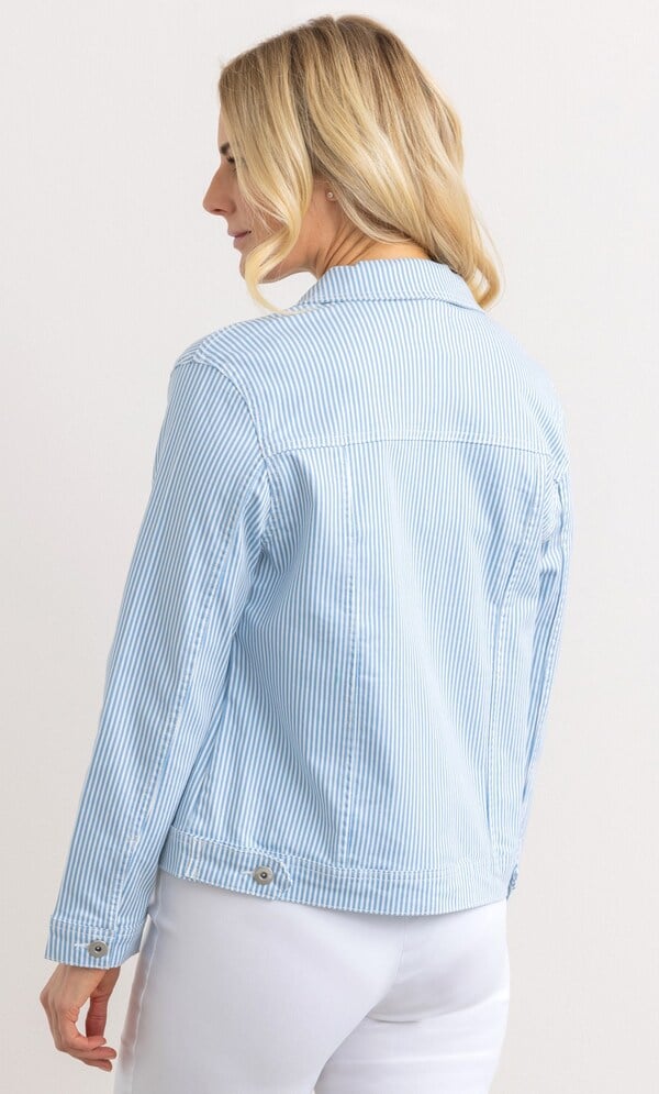 Cotton Blend Striped Jacket