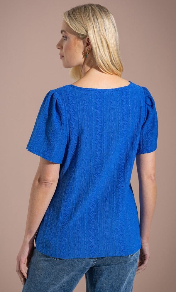 Jersey Jacquard Cutwork Top