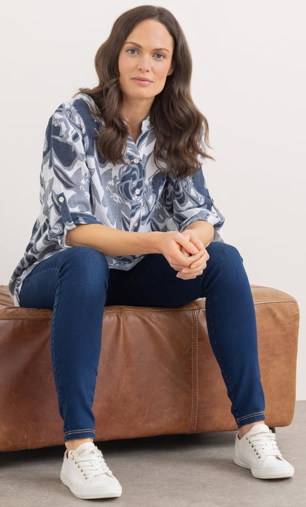 Printed Relaxed Fit Cotton Top