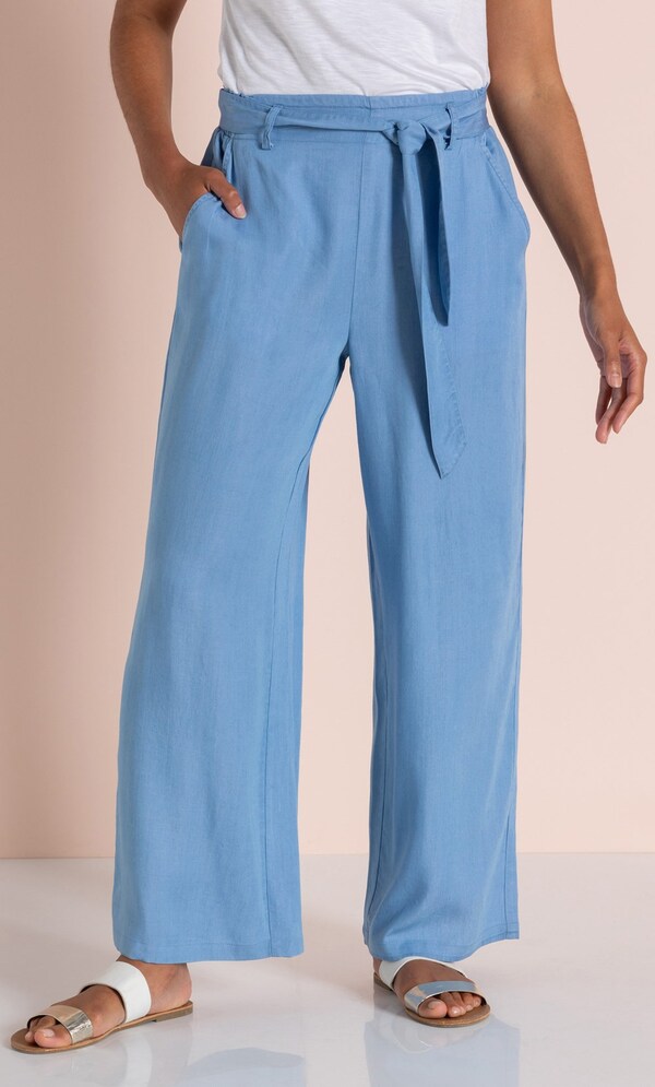 Wide Leg Pull On Trousers