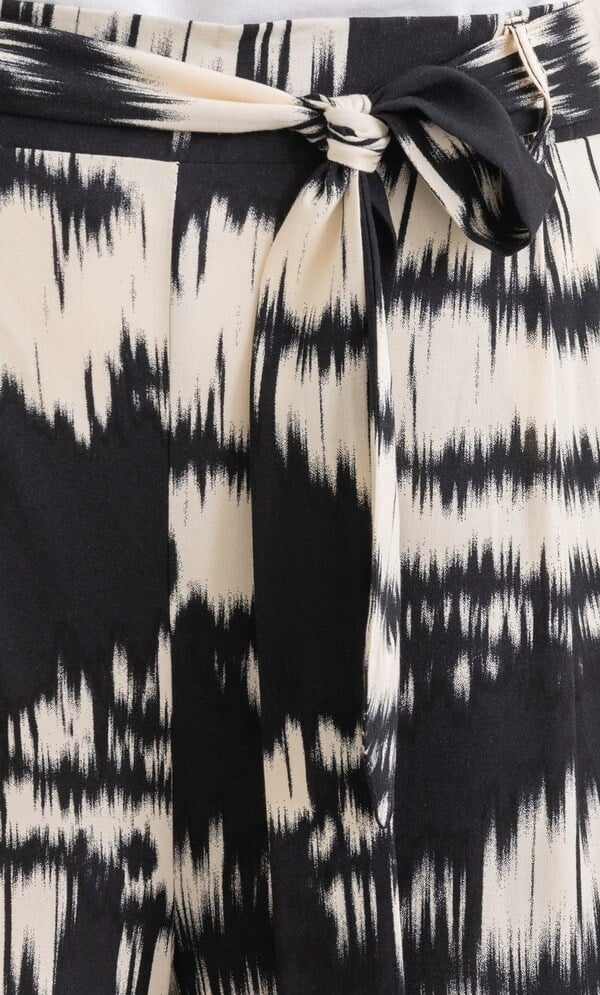 Printed Wide Leg Trousers