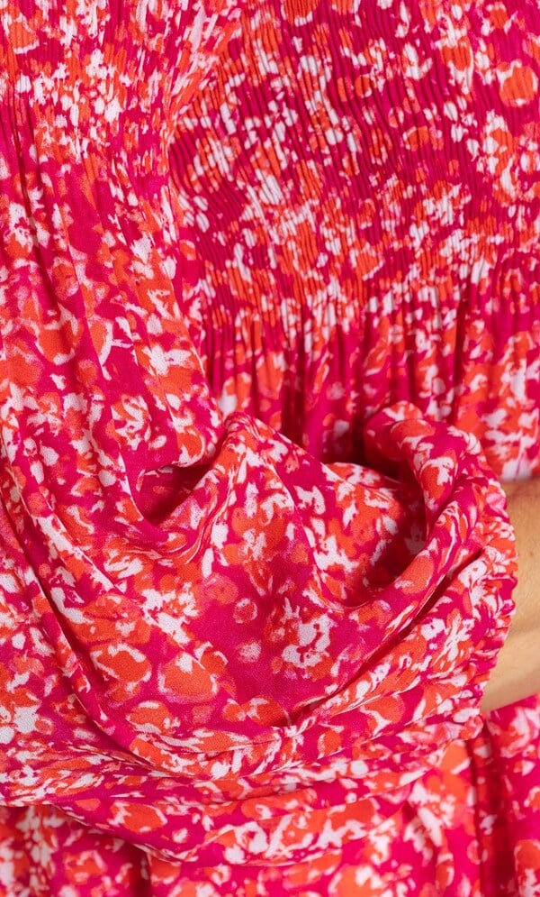 Printed Pleat Top