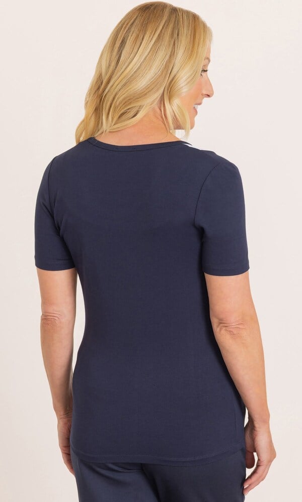 Anna Rose Embellished Butterfly Print Top