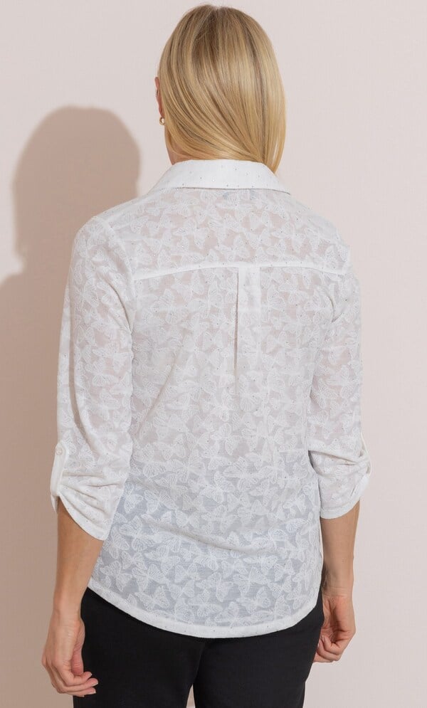 Anna Rose Embellished Butterfly Blouse