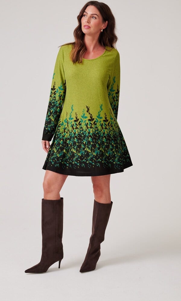 Garden Border Print Tunic Top