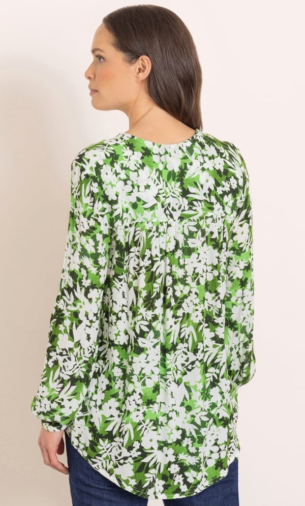 Garden Printed Long Sleeve Top