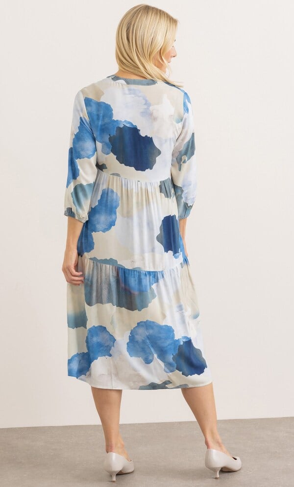 Watercolour Printed Lightweight Relaxed Fit Dress