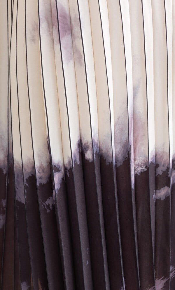 Dip Dye Pleated Pull On Skirt