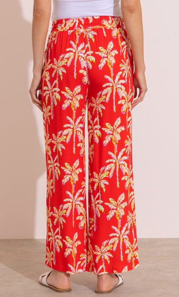 Printed Wide Leg Trousers