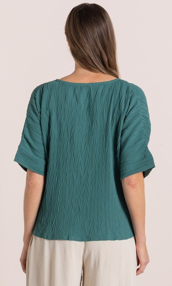 Textured Tie Hem Top