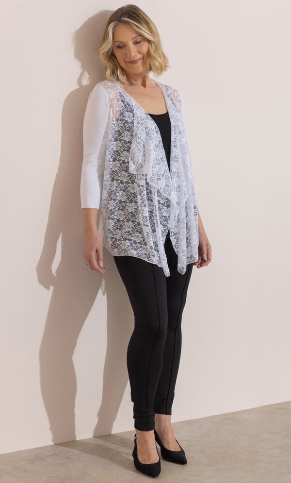 Anna Rose Knitted And Lace Cover Up