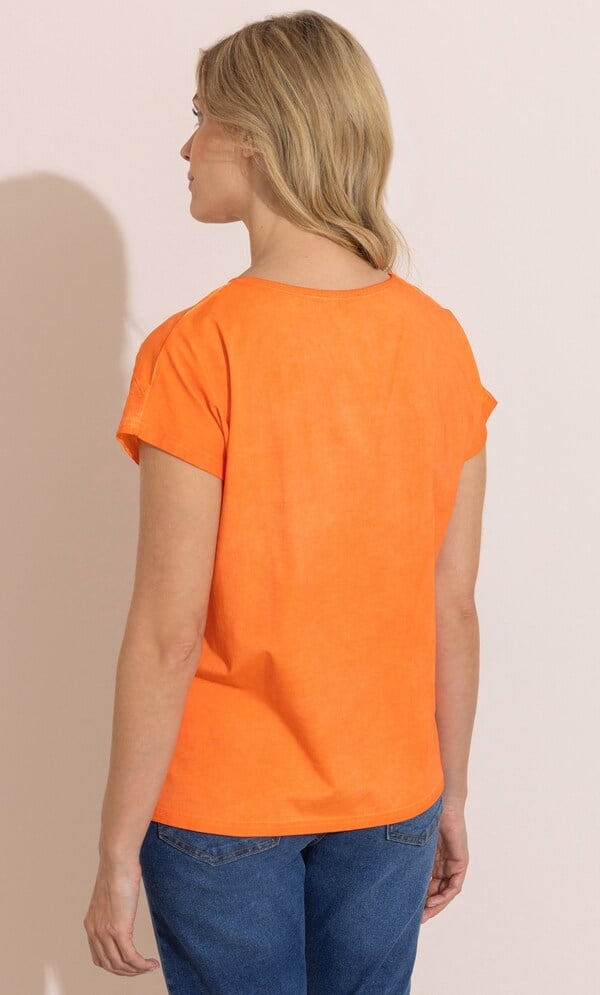 Washed Texture Star Cotton Top