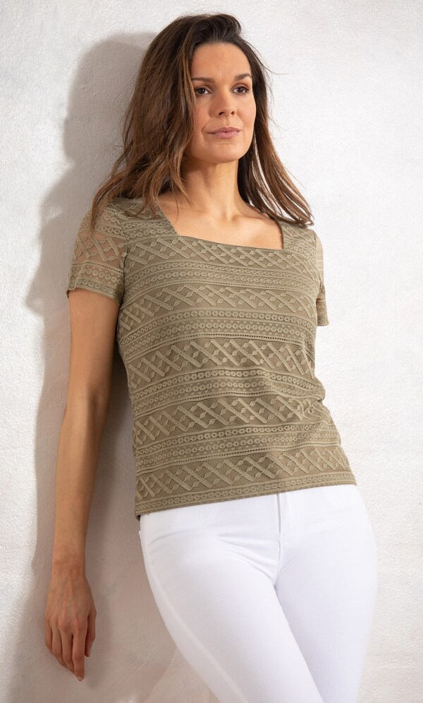 Short Sleeve Lace Top