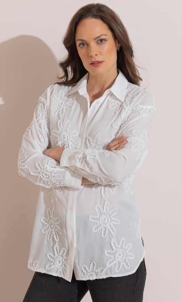 Embroidered Oversized Shirt