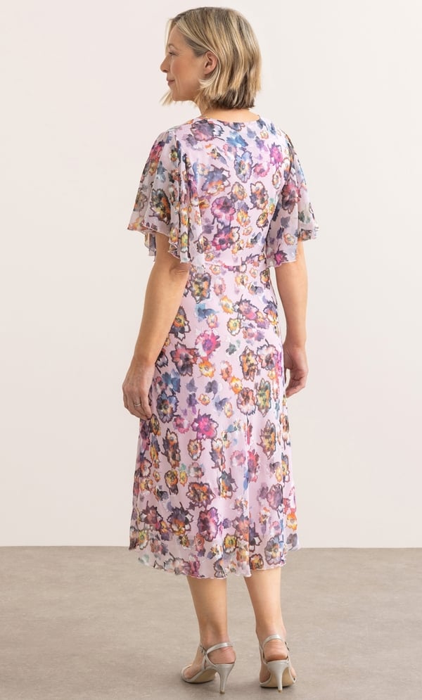 Anna Rose Textured Floral Print Dress