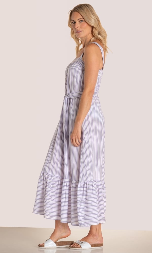 Striped Sleeveless Maxi Dress
