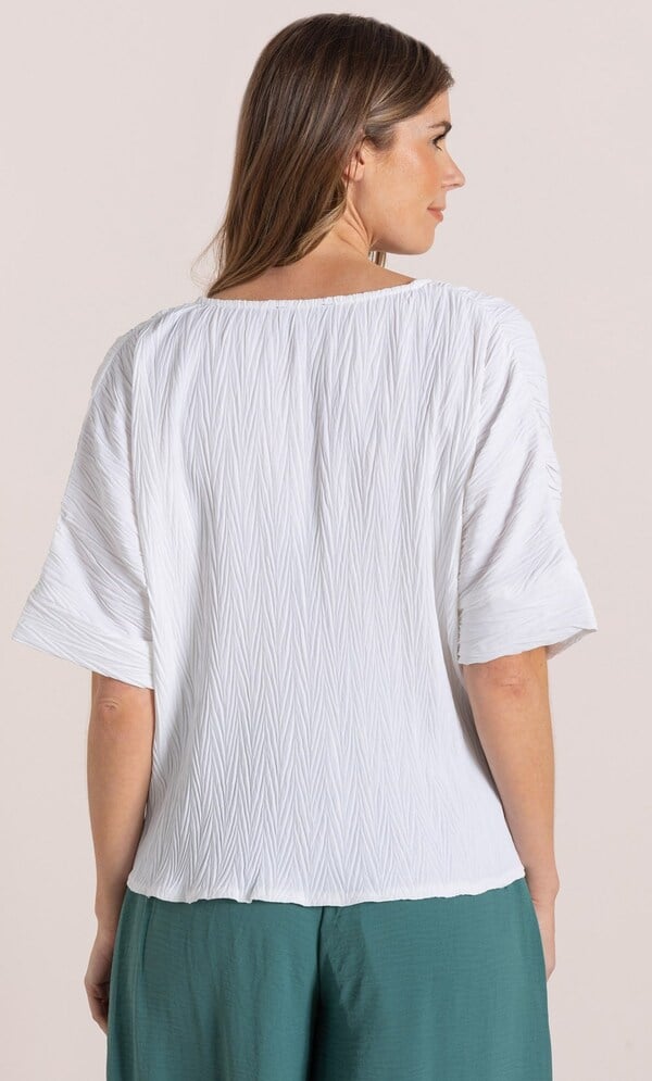 Textured Tie Hem Top