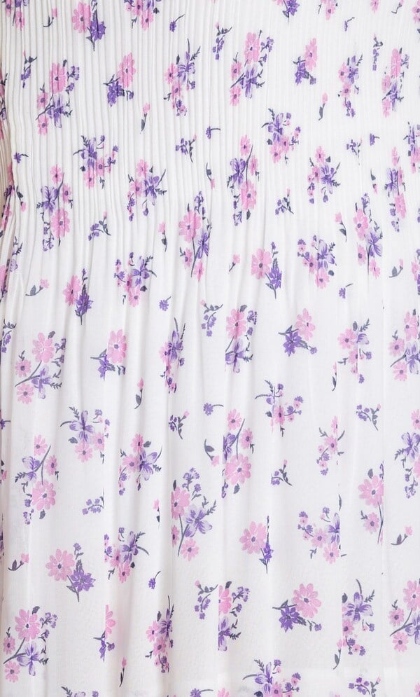 Anna Rose Pleated Tiered Floral Dress