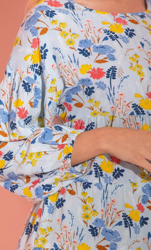 Garden Printed Blouson Sleeve Top
