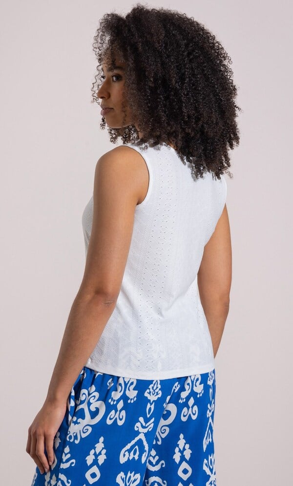 Sleeveless Textured Top