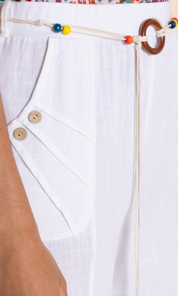 Linen Blend Relaxed Fit Trousers