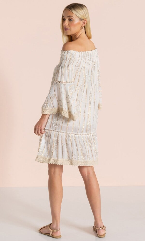 Bardot Shimmer Print Dress