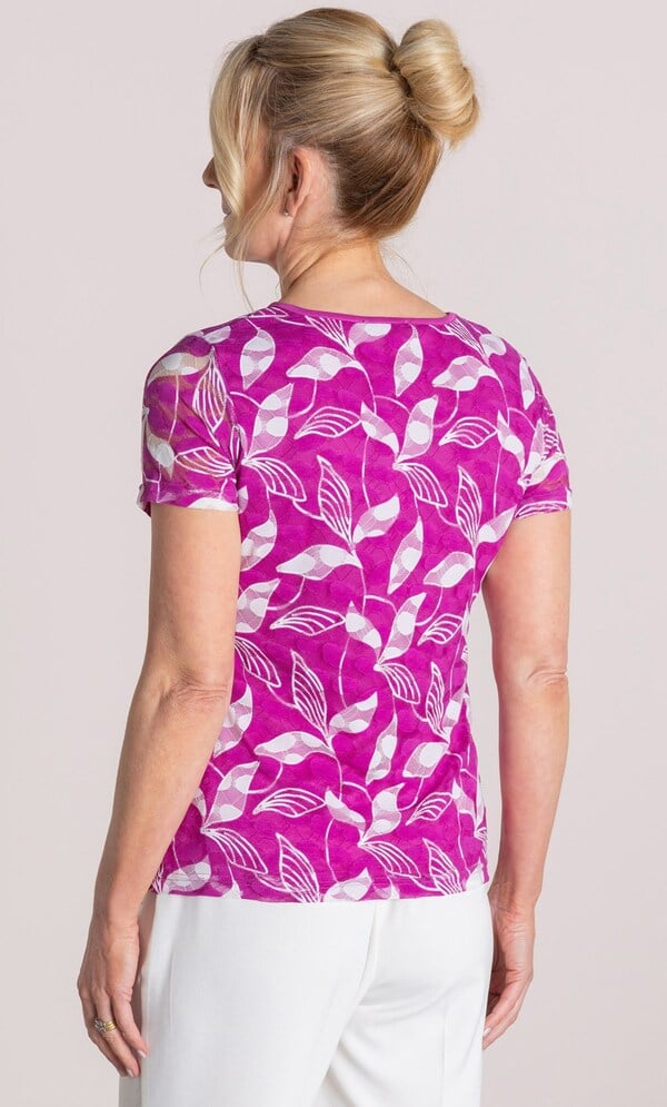 Anna Rose Printed Lace Top