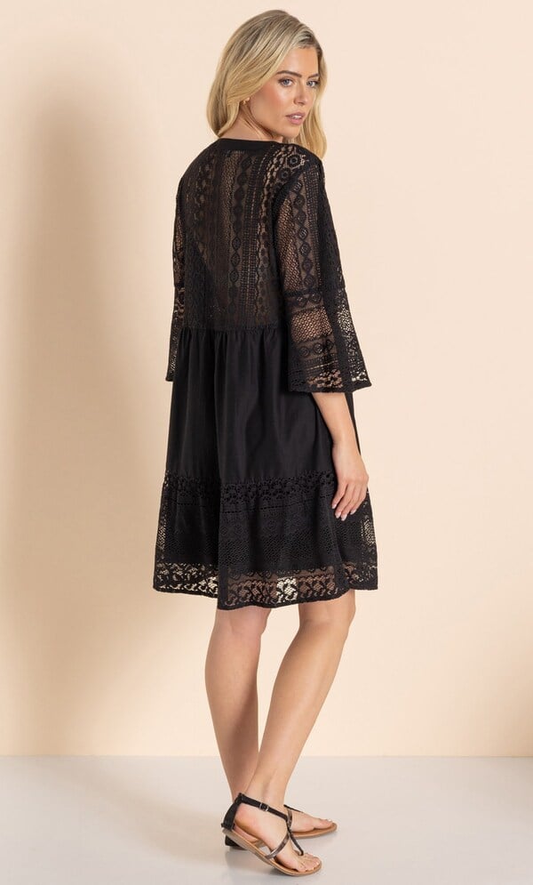 Lace And Cotton Tunic Dress
