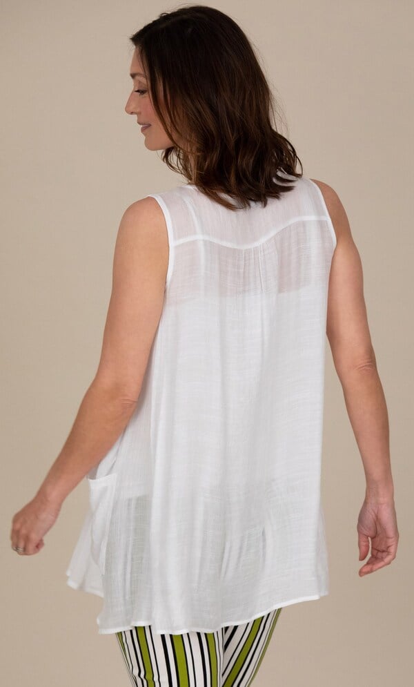 Sleeveless Pocket Tunic Top
