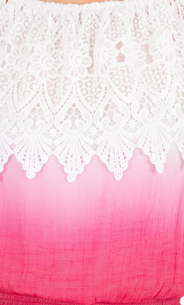Lace Trimmed Ombre Top