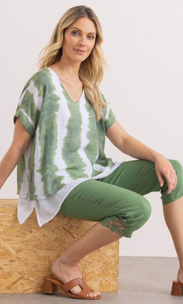 Tie Dye Layered Top