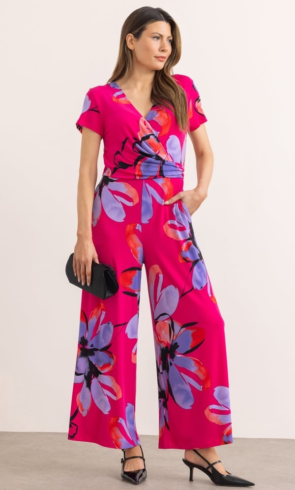 Wide Leg Printed Jumpsuit