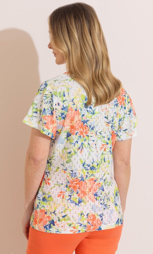 Anna Rose Garden Printed Jersey Blouse