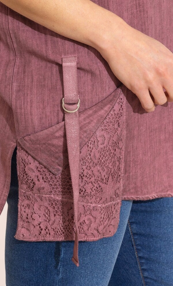 Linen Blend Loose Fit Top