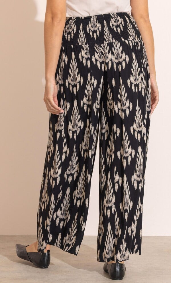 Printed Wide Leg Palazzo Trousers