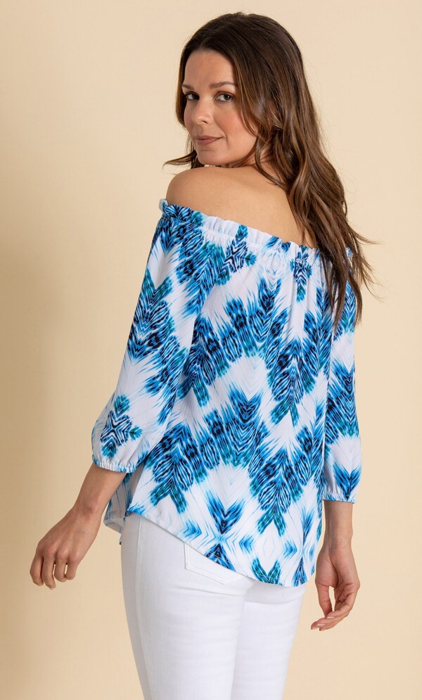 Printed Bardot Top