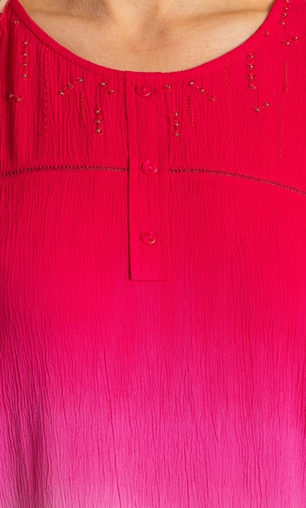 Embellished Dip Dye Sleeveless Top