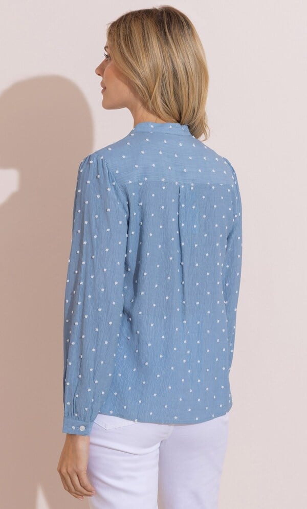 Spot Jacquard Blouse