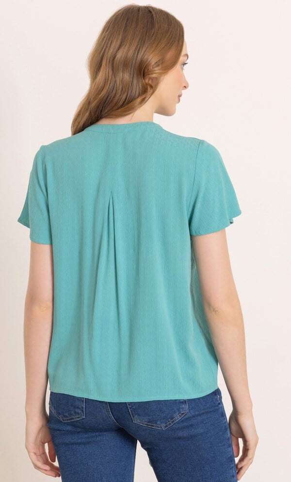 Tie Front Short Sleeve Blouse