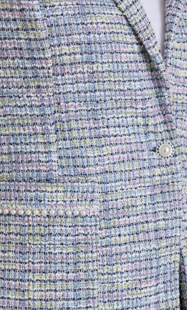 Embellished Shimmer Check Jacket