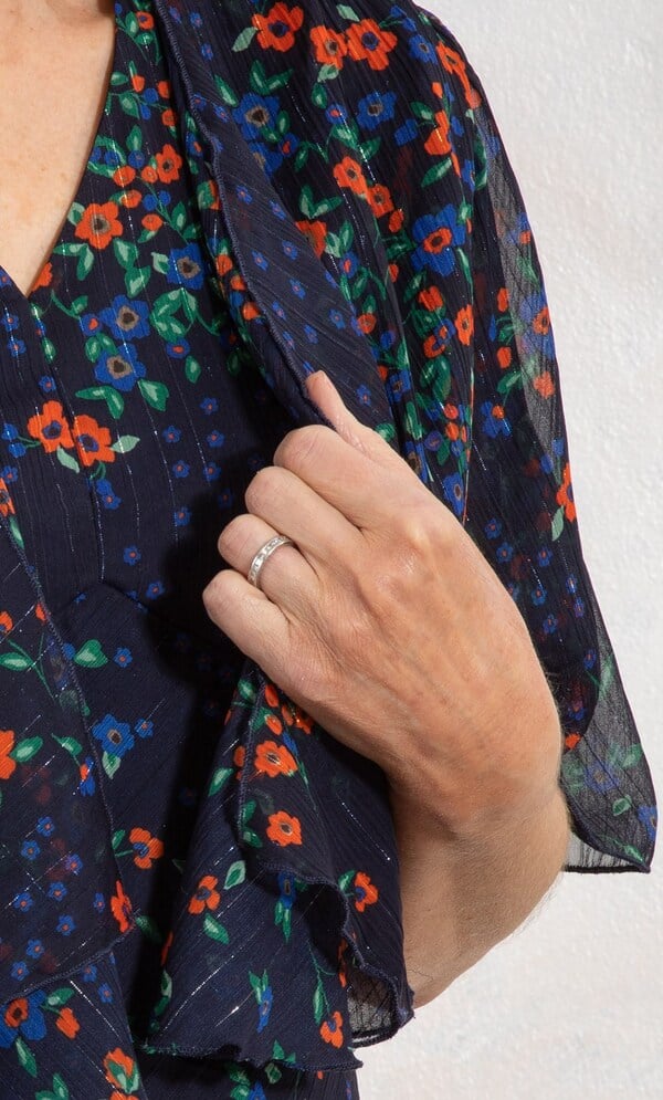 Anna Rose Floral Chiffon Cover Up