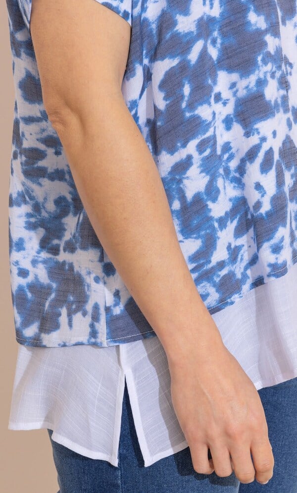 Printed Layered Tunic Top