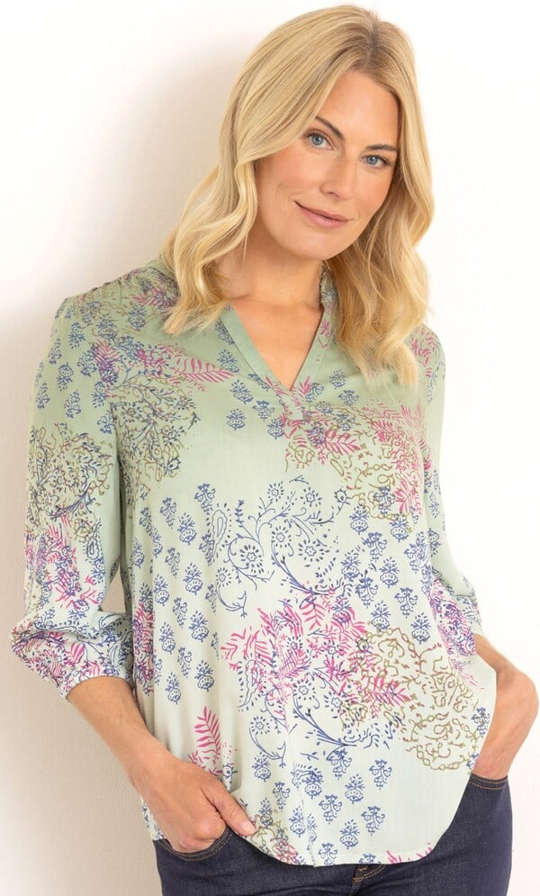 Print And Dip Dye Top